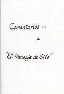 Eduardo Gozalo - Comentarios a El Mensaje de Silo (Cuaderno de Notas)