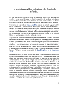 Susana Lucero - La precisi&oacute;n en el lenguaje dentro del &aacute;mbito de
Escuela.
