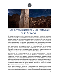 Susana Lucero - Las peregrinaciones y los festivales
en la historia